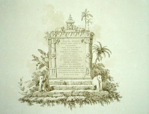 واجهة كتاب "المشهد الشرقي: أربعة وعشرون منظرًا في الهندوستان" ، نقشها توماس (1749-1840) وويليام (1769-1837) دانييل بواسطة توماس (بعد) دانييل