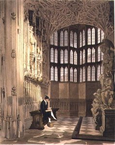 Henry the Seventh Chapel ، اللوحة R من "Westminster Abbey" ، نقشها J. Bluck (fl.1791-1831) pub. بواسطة رودولف أكرمان (1764-1834) 1812 (أكواتينت)