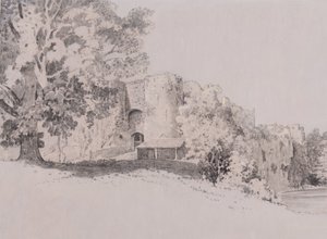 قلعة تشيبستو (قلم وفرشاة وحبر على أرضية جواش) بواسطة توماس (Attr. To) Tudor
