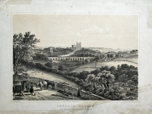 قلعة بنرين ، حوالي عام 1850 (طباعة حجرية ملونة على ورق) بواسطة توماس اشبورتون بيكن