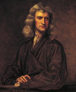 Portrait of Isaac Newton, after the original by Sir Godfrey Kneller of 1689 بواسطة توماس بارلو