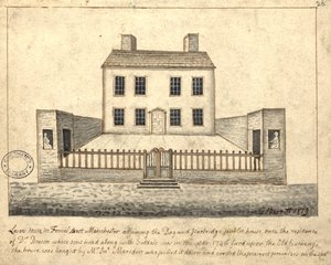 Levers House ، مانشستر ، 1819 (قلم وحبر وغسل على ورق)