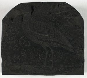 Woodblock for The Great Plover ، من تاريخ الطيور البريطانية