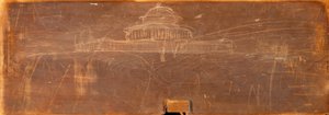 رسم تخطيطي لتصميم مبنى الكابيتول بولاية أوهايو ، ج. 1838. بواسطة توماس كول