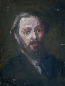 صورة للنحات بيير باندر (1864-1919) بواسطة توماس كول