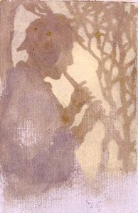 A Woodlander ، أو Piping to the Never Land (ألوان مائية) بواسطة توماس كوبر جوتش