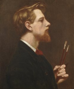 بورتريه ذاتي بفرشاة مربعة ، c.1880