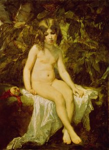 المستحم الصغير. لوحة لتوماس كوتور (1815-1879) ، زيت على قماش بواسطة توماس كوتور