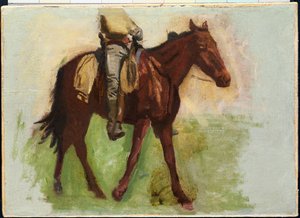 رسم تخطيطي لـ "رعاة البقر في الأراضي الوعرة"