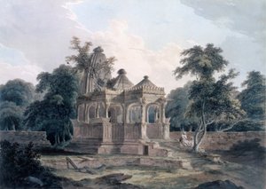 معبد هندوسي في حصن روهتاس ، بيهار ، الهند ، عام 1790. بواسطة توماس دانييل