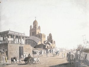 مشهد الشارع ، من "مناظر في كلكتا" لتوماس دانييل ، 1786-1788 بواسطة توماس دانييل