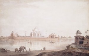 تاج محل ، أغرا ، أوتار براديش ، 1789 بواسطة توماس دانييل