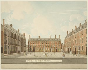 منظر لميدان سانت جيمس ، من الجنوب ، حوالي عام 1806 (قلم رصاص وألوان مائية على ورق) بواسطة توماس دكتور بول