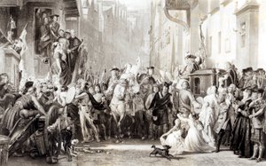 الأمير تشارلز إدوارد (1720-1788) و Highlanders الذين دخلوا إدنبرة بعد معركة بريستون ، 21 سبتمبر 1745 (انظر 105438)