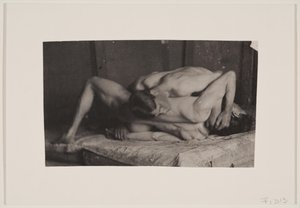 المصارعون في استوديو إيكنز ، ج. 1899. بواسطة توماس إيكنز