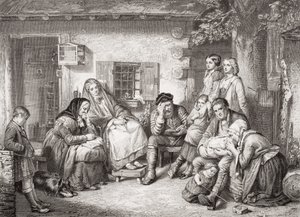 الأحد في الأخشاب الخلفية لكندا ، من المجلد الثاني من "Illustrations of English and Scottish History" (انظر 13342) بواسطة توماس فايد