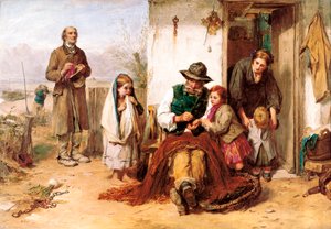 "الفقير صديق الفقير" لوحة لتوماس فيد (1826-1900) بواسطة توماس فايد