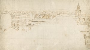 رسم تخطيطي لـ Eidometropolis ، حوالي 1801 (حبر على ورق) بواسطة توماس غيرتين