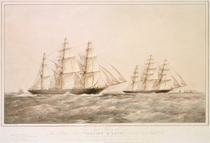 سباق الصين العظيم: سفينتا كليبر "تايبنغ" و"آرييل" تعبران السحلية في 6 سبتمبر 1866 في رحلتهما إلى الوطن من فو-تشو-فو