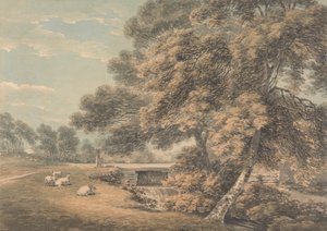 The Trees and River in the Park في كولورتون هول ، ليسيسترشاير بواسطة توماس هيرن