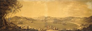 منظر لأنتيغوا: الميناء الإنجليزي ، وخليج فريمان ، وميناء فالماوث ، ومونك هيل ، 1775-76 بواسطة توماس هيرن