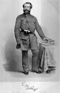 صورة WH Russell (1820-1907) مراسل التايمز في شبه جزيرة القرم ، مع صورة طبق الأصل من توقيعه ، نشرت عام 1855