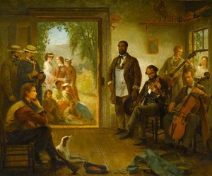 The Musicale ، Barber Shop ، Trenton Falls ، New York ، 1866 بواسطة توماس هيكس