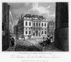 The Auction Mart ، بارثولوميو لين ، مدينة لندن ، 1817.
