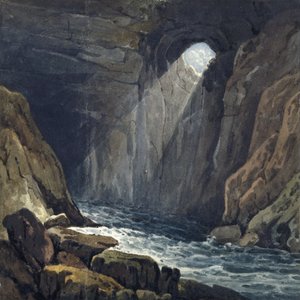 الجزء الداخلي من الكهف في Porth yr Ogof بواسطة توماس هورنور