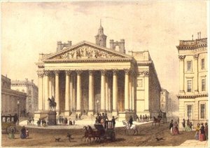 التبادل الملكي ، نقش تشارلز كلود باشيلييه (من 1830 إلى 1860) ، حانة. 1854 بواسطة E. Gambart & Co. (طباعة حجرية)