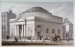 ألبيون تشابل ، لندن ، c1827. بواسطة توماس هوسمر شيبرد