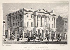 Apsley House ، هايد بارك كورنر ، من حانة "لندن وضواحيها في القرن التاسع عشر". شركة جونز أوند ، 1827-1829 بواسطة توماس هوسمر شيبرد
