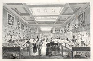 المتحف البريطاني ، معرض علم الحيوان ، من حانة "London Interiors with the Costumes and Ceremonies". جوزيف ميد ، لندن ، 1843 (نقش الفولاذ) بواسطة توماس هوسمر شيبرد