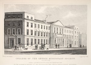 كلية جمعية الكنيسة التبشيرية ، Islington ، من حانة "لندن وضواحيها في القرن التاسع عشر". شركة جونز أوند ، 1827-1829 بواسطة توماس هوسمر شيبرد
