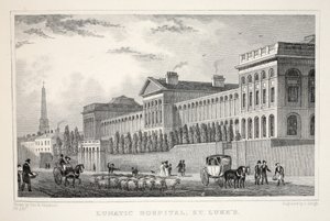 مستشفى Lunatic ، St Luke ، من حانة &39;London and Environs in the Nineteenth Century&39;. شركة جونز أوند ، 1827-1829