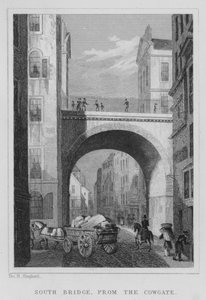 الجسر الجنوبي ، من Cowgate (نقش) بواسطة توماس هوسمر شيبرد