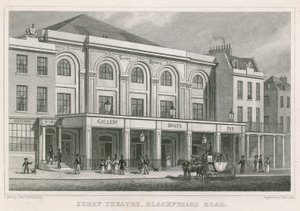 Surrey Theatre, Blackfriars Road, London (engraving) بواسطة توماس هوسمر شيبرد