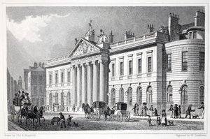 بيت الهند الشرقية ، من حانة "لندن وضواحيها في القرن التاسع عشر". شركة جونز أوند ، 1827-1829 بواسطة توماس هوسمر شيبرد