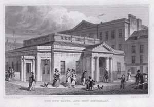 The Hot Baths, and New Infirmary, Bath (engraving) بواسطة توماس هوسمر شيبرد