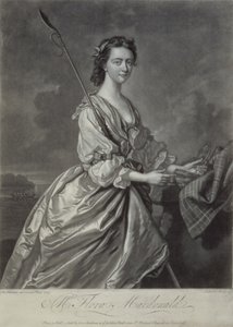 فلورا ماكدونالد (1722-1790) ، نقشها جيه فابر ، 1747 (نقش mezzotint) بواسطة توماس هدسون