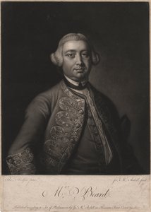 السيد بيرد ، نقش جيمس مكارديل (c.1729-65) ، 1764 (mezzotint) بواسطة توماس هدسون