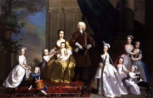 عائلة رادكليف ، 1738-42 (زيت على قماش) بواسطة توماس هدسون