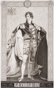 جورج الرابع (1762-1830) من المجلد `` رسوم توضيحية عن التاريخ الإنجليزي والاسكتلندي &39;&39; المجلد الثاني (انظر 179434) بواسطة توماس لورانس