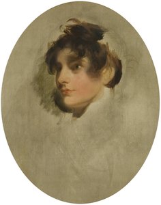 Head of a Young Woman, c.1800-05 (oil on canvas) بواسطة توماس لورانس