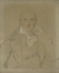 صورة لجورج كانينج ، النائب (1770-1827) ، نصف الطول ، جالسًا (قلم رصاص ، أسود ، طباشير أبيض وأحمر على قماش) بواسطة توماس لورانس
