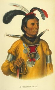 A Winnebago ، 1854 (ليثو ملون) بواسطة توماس لورين ماكيني