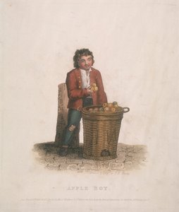 بائع تفاح مع سلة فواكه كبيرة ، 1820