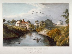 منظر في ريجنت بارك ، سانت ماريليبون ، لندن ، c1830 بواسطة توماس مان باينز