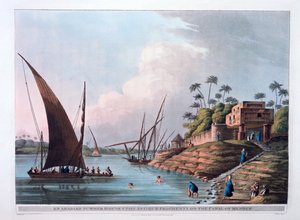 بيت الصيف العربي على قناة منوف ، مصر ، 1801 بواسطة توماس ميلتون