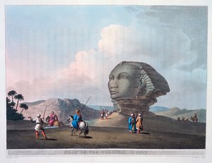 رأس تمثال أبو الهول ، الجيزة ، مصر ، 1801 بواسطة توماس ميلتون